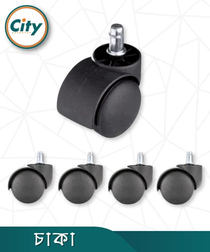 ৫ পিস সেট চেয়ার চাকা হোম অফিস কম্পিউটার চেয়ারের জন্য পুশ সিস্টেমের হুইল