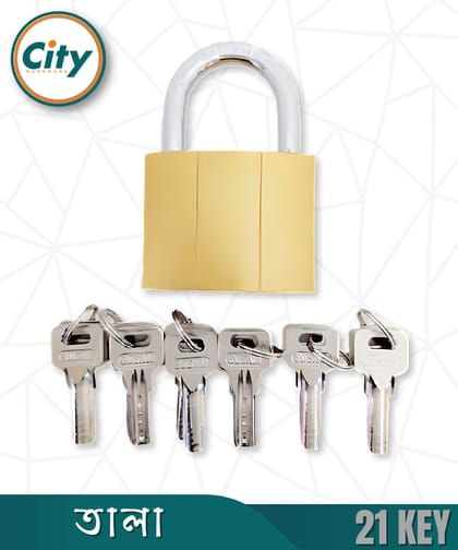২১ চাবির টিপ তালা ৬৩ মিমি প্যাডলক প্রধান দরজার জন্য