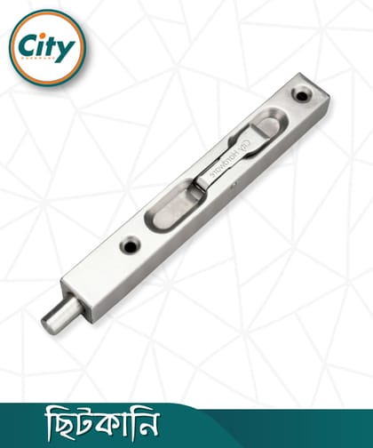 ৮ ইঞ্চি স্টেইনলেস স্টিল ফ্লাশ মাউন্ট টাওয়ার বোল্ট কনসিল ছিটকানি ফোল্ডিং ডোর বোল্ট সিলভার রঙের