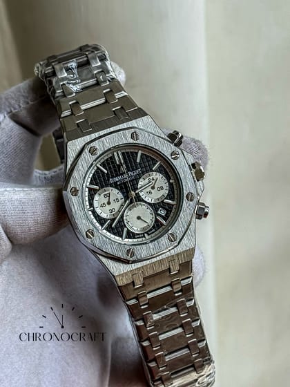 Audemars Piguet Royal Oak Chronograph Reverse Panda Dial-Silver Stainless Steel AA