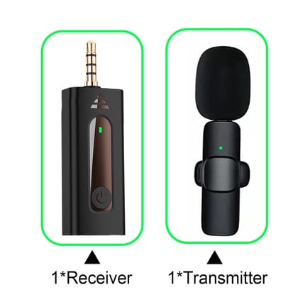 K-35 Wireless Collar Microphone for Vlogging Interview Live Streaming YouTube Compatible with BT Speakers, DSLR Camera