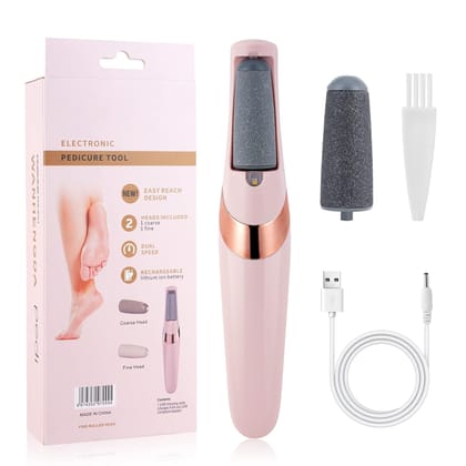 ACWOO Rechargeable Electric Callus Remover – 2-Speed Foot File with LED Light & Dual Roller Heads for Cracked Heels & Dead Skin