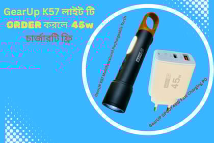 GearUP K57 Torch free Gearup 45w Charger