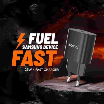 Sannai W-250 25W Fast Charger Type-C – Super Fast PD/QC Charging