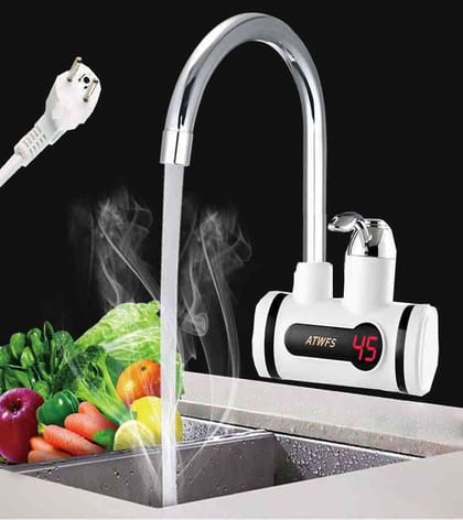 Electric Digital Display Instant Hot Water Tap With Hand Shower