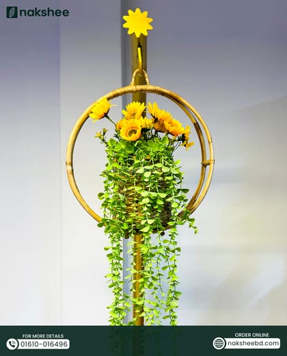 Rattan planter + Flower setup