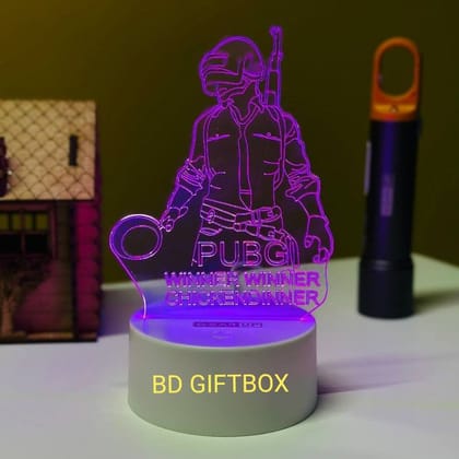 Acrylic Multicolor Night Lamp (PUBG)