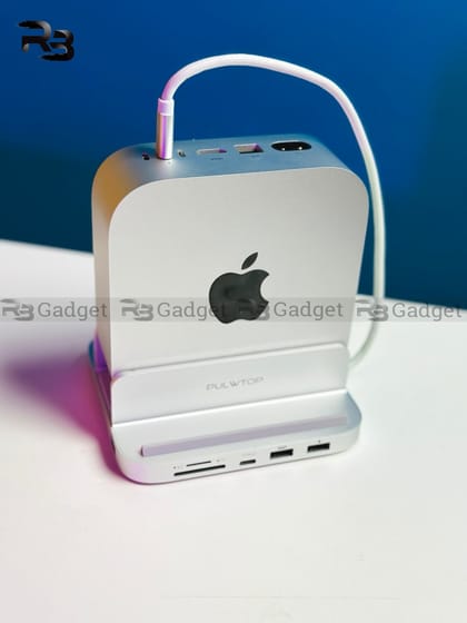 PULWTOP BS212D 9-in-1 Mac mini M4 Dock with SSD Enclosure, HDMI 4K & USB-C 10Gbps (SSD NOT Included)
