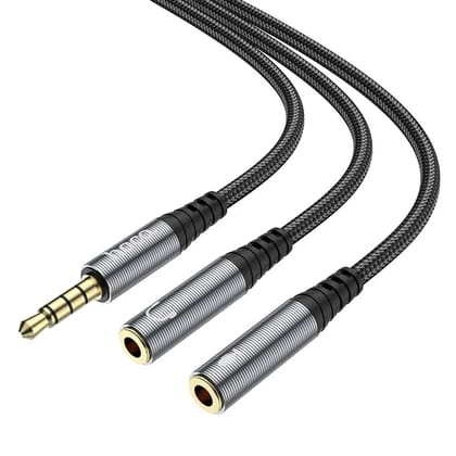 HOCO UPA21 3.5mm Male To 2*3.5mm Female Audio Cable Adapter