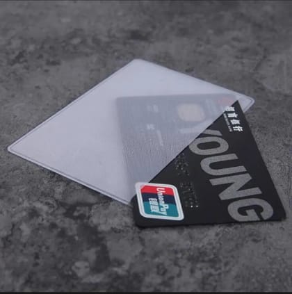 5 Pcs Horizontal Transparent PVC Card Holder, Safe from Damage/Scratch
