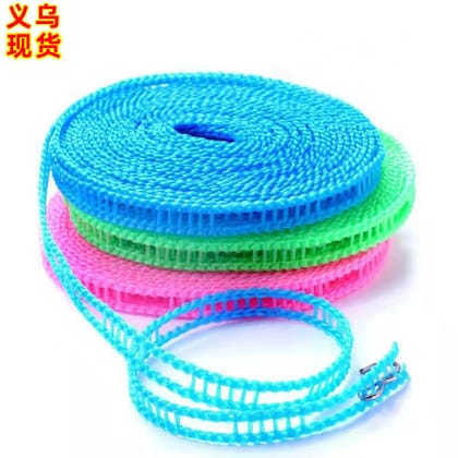 5 m/16 feet Multi-Function Anti-Wind Rope Anti Slip Clothes line Cloth Hanging Rope With - hanger