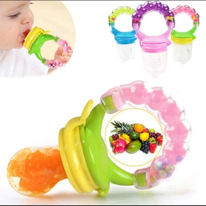 Fruit Feeder Pacifier with jhunjhuni - Infant Teething Toy Teether