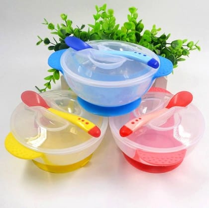 Baby Feeding Spoon and Bowl (1 PCS )- Multicolor