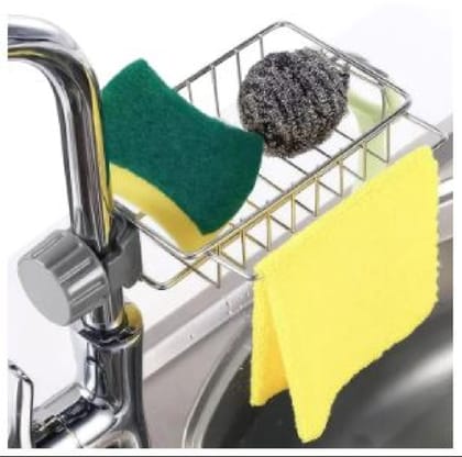 Faucet Sink Rack Rag Drain Storage Rack Household Kitchen Toilet Bathroom Organizer Punch Free Sink Storage Rack Stainless Steel Drain Rack Sponge Soap Cloth Storage Holder Shelf