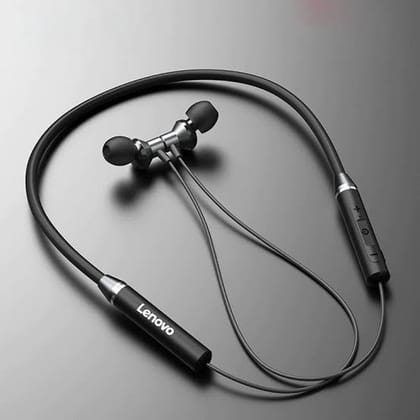 Lenovo HE05 Wireless Bluetooth 5.0 in-Ear Neckband Earphones with Mic - Black Color