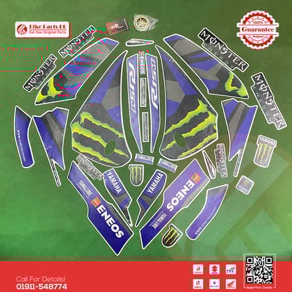 Full Set Sticker for Yamaha R15 V3 Monster bike.