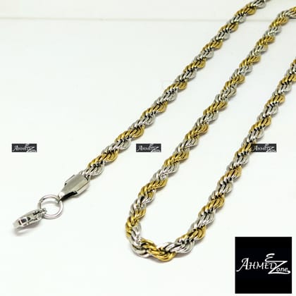 5mm Twist Neck Chain Two Color  Stainless Steel (GC-318)