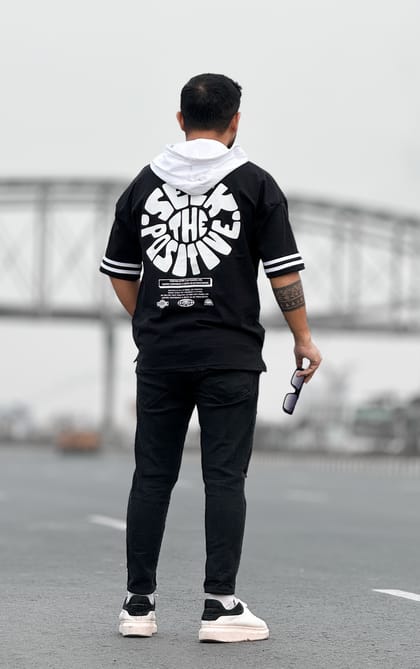 WE Hoodie T Shirt Black