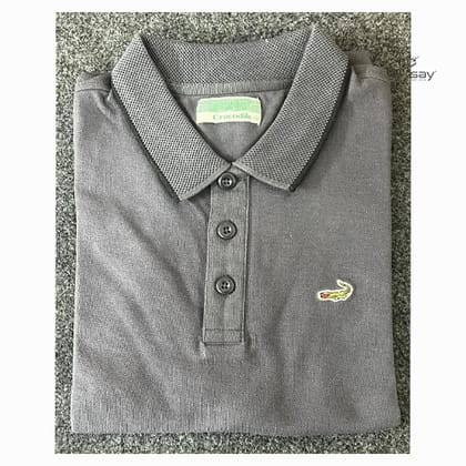 Crocodile Solid Gray Color Polo T-Shirt