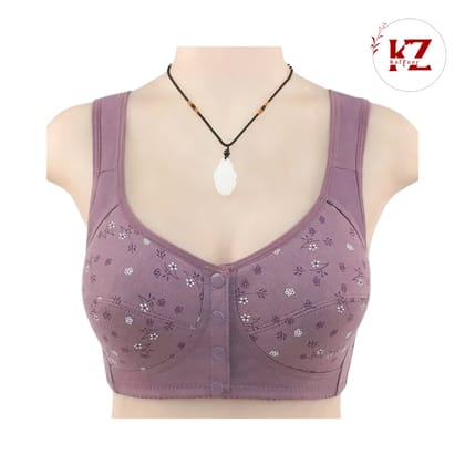 Front Button Cotton Bra