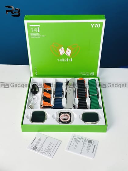 Y70 Ultra Couple Smartwatch With 13 Straps + Digital Tazbi