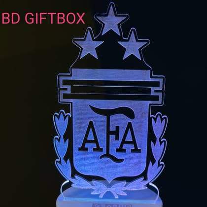 Acrylic Multicolor Night Lamp - Argentina Football Logo