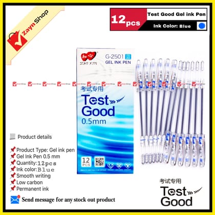 Test Good Gel Pen Blue ink 0.5mm 12pcs