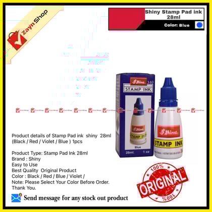 Shiny Stamp Pad ink 28ml Blue 1pcs