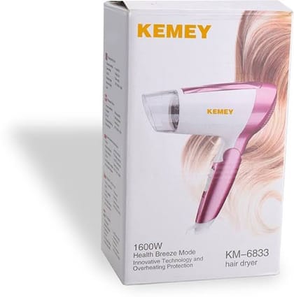 Kemey KM-6833 / KM-3365 / KM-6831 2 in 1 Electric Foldable Hair Dryer – Professional Hot & Cold Wind Blow Dryer for Home Use