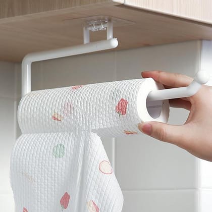 (Kitchen Tissue Holder) Paper Roll Holder Towel Hanger Rack Bar Cabinet Rag Hanging Holder Bathroom Organizer Shelf Toilet Paper Holders