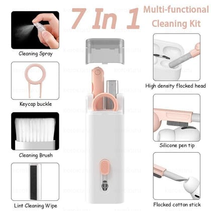 Keyboard cleaning brush kit 7 in 1 multifunctional portable cleaning pen computer headset cleaning tools keycap puller kits