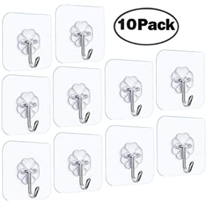 10 Piece Hanger Hook For Bathroom Transparent Strong Self Adhesive Door Wall Hanger Hooks Suction Heavy Load Rack Cup Soccer