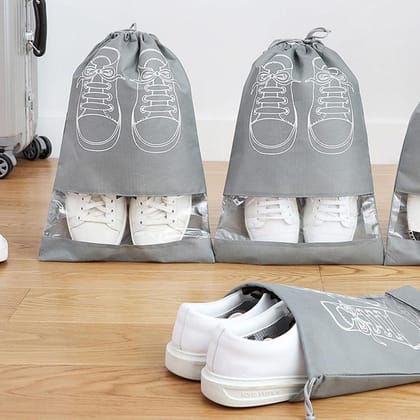 1 PCS Visible Home Storage Bag Non-Woven Dustproof Drawstring Storage Bags clothing Travel Pouch handbag Organizer Shoe Dust Bag