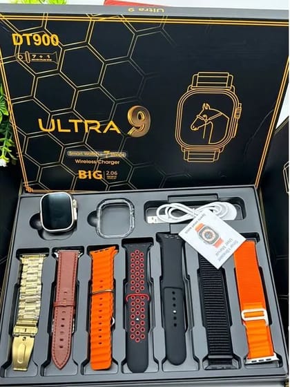 DT900 ultra with 2.06 Inch Big Screen 49mm Sport 7 in 1 Smart Watches 2023 Best New Multi Strap smart watch