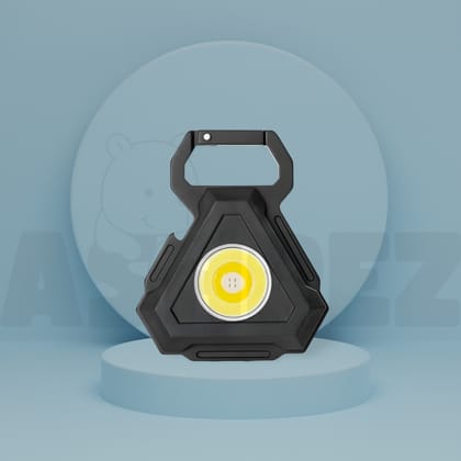 Mini LED Flashlight Work Light Portable Keychain USB Rechargeable Torch