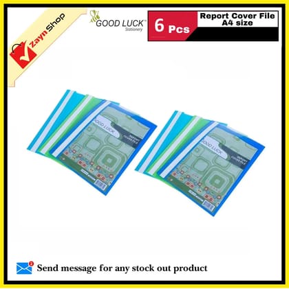 Good Luck Report Cover File A4 Paper Size 6 pcs