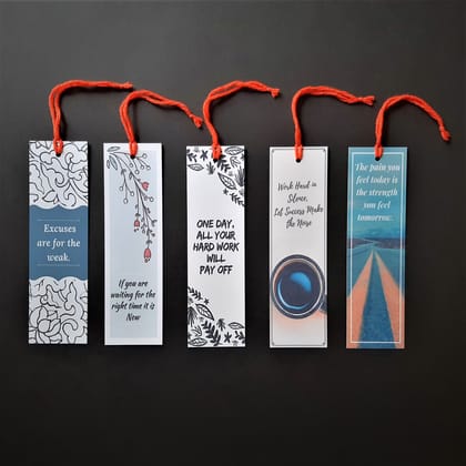 5 Pieces Motivational Bookmark with Ribbon by OXYNOTE