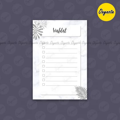 Checklist / Wishlist / List / Grocery & Shopping List (Mini Size) by OXYNOTE - 3.8 x 2.6 inch - 50 Sheets