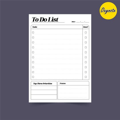 To Do List by OXYNOTE