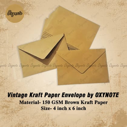 Vintage Kraft Paper Envelope by OXYNOTE