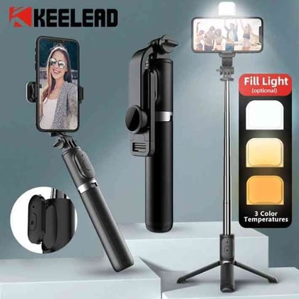 Q07 Selfie Stick Tripod with Light and Bluetooth Remote Control (100cm) লাইট ব্লুটুথ সেল্ফি স্টিক🫶