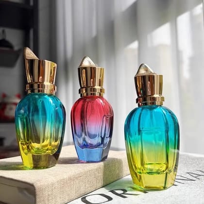 Empty 50ml Perfume Atomizer Refillable Spray Bottle xerjoff Shape colorful Glass 1 pcs Random color