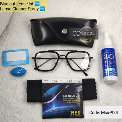 Iron Man Design Premium Black Metal Frame BlueCut eyeglass