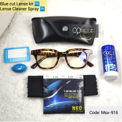 Leopard Design Vshell Premium BlueCut Eyeglass