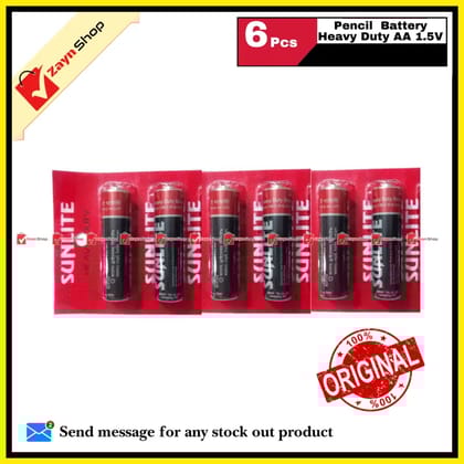 Sunlite Pencil  Battery Heavy Duty AA 1.5V  6 pcs