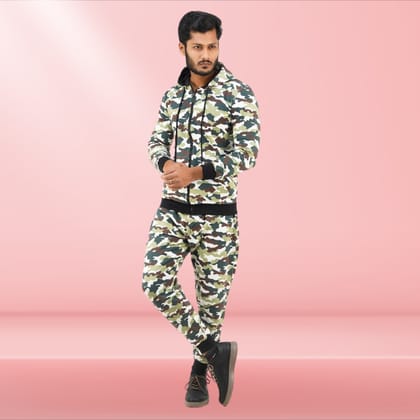 Men's winter Hoodie & Trouser(Black & Meroon) Full Set