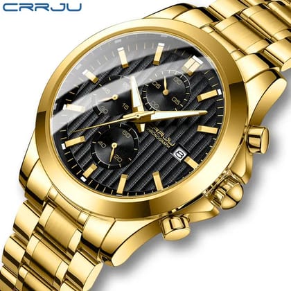 Stainless Steel Chronograph Watch for Men