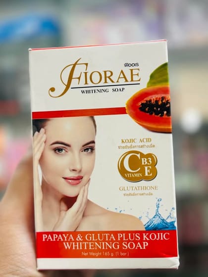 Fiorae Papaya & Gluta Plus Kojic Whitening Soap