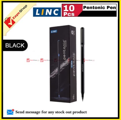 Linc Pentonic Ball Pen 0.7mm pack of 10 pcs - Black/Blue /Red – Black