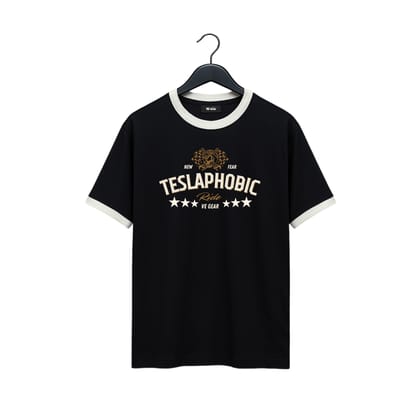 VE Gear “TESLAPHOBIC”  Black and white Oversized T-shirt